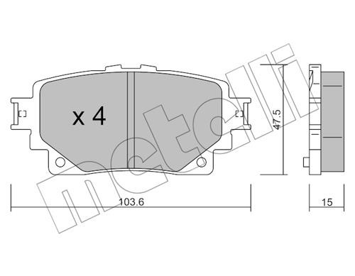 Metelli 22-1229-0 Brake Pad Set, disc brake 2212290: Buy near me in Poland at 2407.PL - Good price!