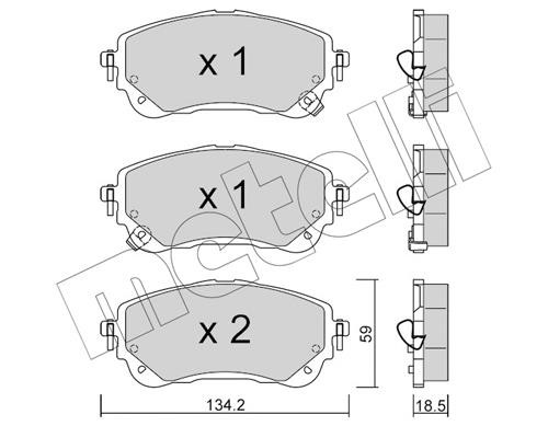 Metelli 22-1234-0 Brake Pad Set, disc brake 2212340: Buy near me in Poland at 2407.PL - Good price!