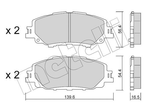 Metelli 22-1235-0 Brake Pad Set, disc brake 2212350: Buy near me in Poland at 2407.PL - Good price!