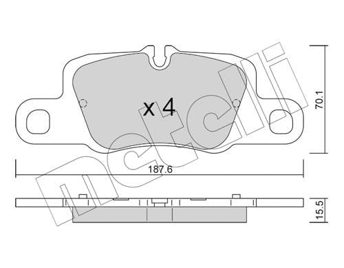 Metelli 22-1257-0 Scheibenbremsbeläge, Set 2212570: Kaufen Sie zu einem guten Preis in Polen bei 2407.PL!