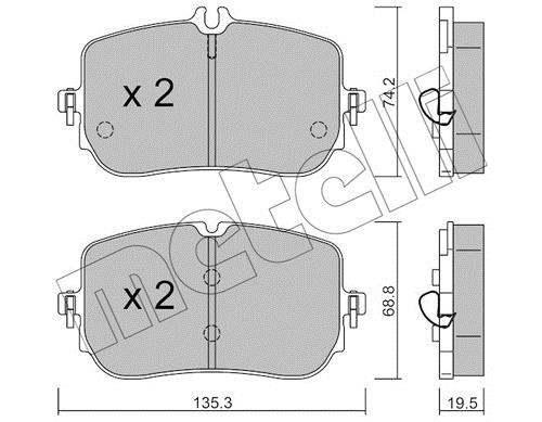Metelli 22-1268-0 Brake Pad Set, disc brake 2212680: Buy near me in Poland at 2407.PL - Good price!