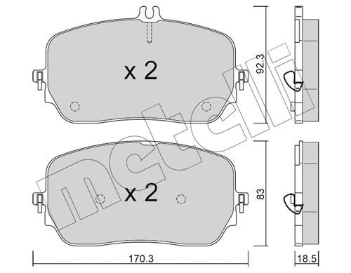 Metelli 22-1272-0 Brake Pad Set, disc brake 2212720: Buy near me in Poland at 2407.PL - Good price!