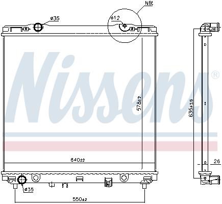 Nissens 666226 Radiator, engine cooling 666226: Buy near me in Poland at 2407.PL - Good price!