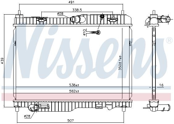 Nissens 606966 Radiator, engine cooling 606966: Buy near me in Poland at 2407.PL - Good price!