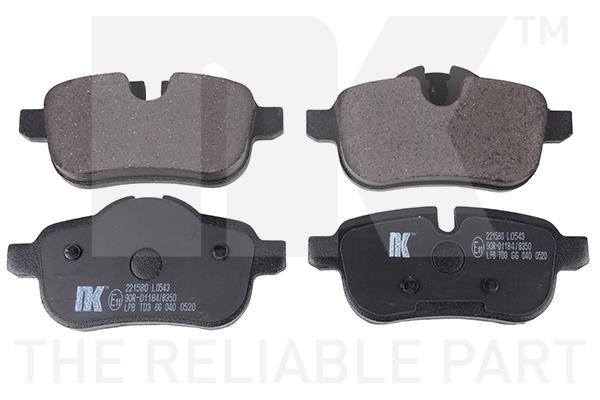 NK 221580 Brake Pad Set, disc brake 221580: Buy near me in Poland at 2407.PL - Good price!