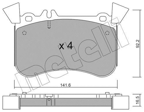 Metelli 22-1133-1 Brake Pad Set, disc brake 2211331: Buy near me in Poland at 2407.PL - Good price!