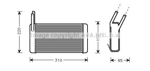 Prasco AU6131 Heat exchanger, interior heating AU6131: Buy near me in Poland at 2407.PL - Good price!