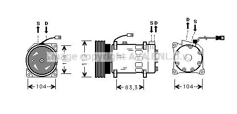 Prasco CNK179 Compressor, air conditioning CNK179: Buy near me in Poland at 2407.PL - Good price!