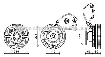 Prasco MEC258 Viscous coupling assembly MEC258: Buy near me in Poland at 2407.PL - Good price!