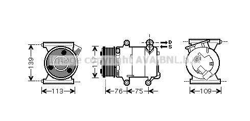 Prasco AUK185 Компресор кондиціонера AUK185: Приваблива ціна - Купити у Польщі на 2407.PL!