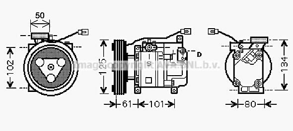 Prasco MZK207 Compressor, air conditioning MZK207: Buy near me in Poland at 2407.PL - Good price!