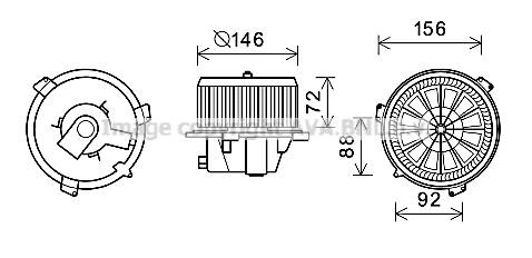 Prasco FT8436 Cabin ventilation motor FT8436: Buy near me in Poland at 2407.PL - Good price!