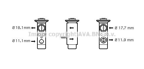 Prasco MS1124 Air conditioner expansion valve MS1124: Buy near me in Poland at 2407.PL - Good price!