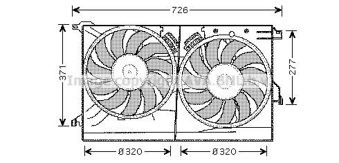 Prasco SB7502 Hub, engine cooling fan wheel SB7502: Buy near me in Poland at 2407.PL - Good price!
