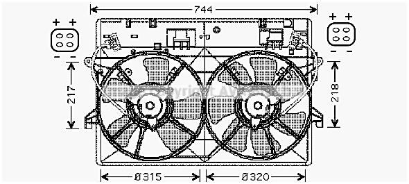 Prasco MZ7524 Вентилятор радиатора охлаждения MZ7524: Отличная цена - Купить в Польше на 2407.PL!