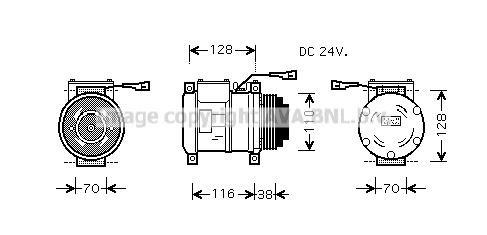 Prasco IVK072 Compressor, air conditioning IVK072: Buy near me at 2407.PL in Poland at an Affordable price!