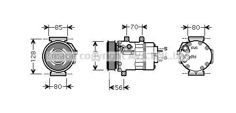 Prasco CNK253 Compressor, air conditioning CNK253: Buy near me at 2407.PL in Poland at an Affordable price!