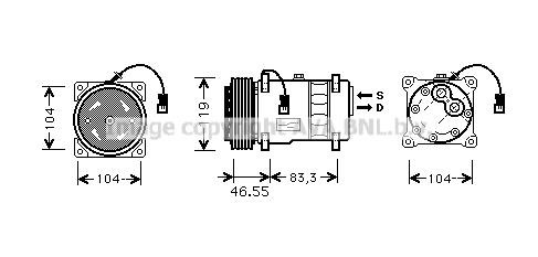 Prasco CNK019 Compressor, air conditioning CNK019: Buy near me in Poland at 2407.PL - Good price!