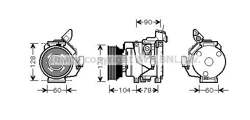 Prasco TOK437 Compressor, air conditioning TOK437: Buy near me in Poland at 2407.PL - Good price!