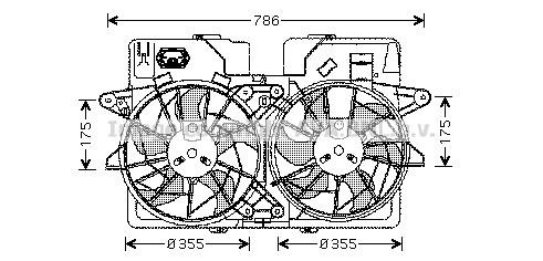 Prasco MZ7533 Hub, engine cooling fan wheel MZ7533: Buy near me in Poland at 2407.PL - Good price!