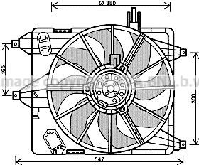 Prasco RT7544 Hub, engine cooling fan wheel RT7544: Buy near me in Poland at 2407.PL - Good price!