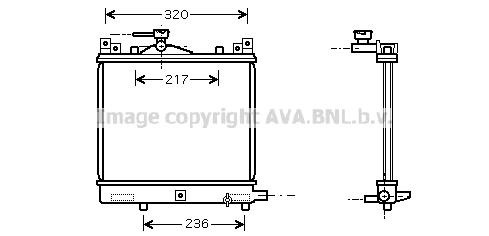 Prasco SZA2057 Radiator, engine cooling SZA2057: Buy near me in Poland at 2407.PL - Good price!