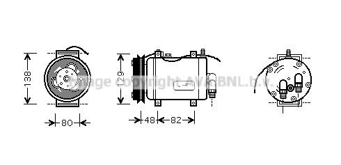 Prasco AIK228 Compressor, air conditioning AIK228: Buy near me in Poland at 2407.PL - Good price!