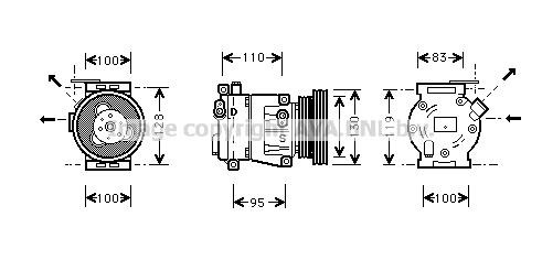 Prasco FTK035 Compressor, air conditioning FTK035: Buy near me in Poland at 2407.PL - Good price!