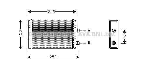 Prasco FTA6220 Heat exchanger, interior heating FTA6220: Buy near me at 2407.PL in Poland at an Affordable price!