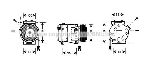Prasco FTK050 Compressor, air conditioning FTK050: Buy near me in Poland at 2407.PL - Good price!