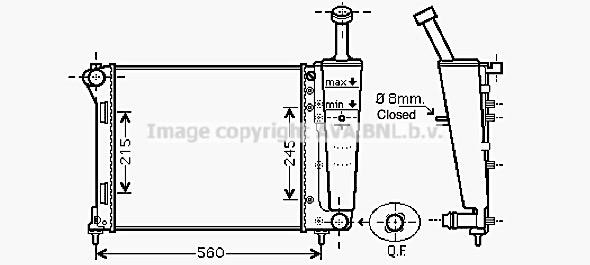 Prasco FT2345 Radiator, engine cooling FT2345: Buy near me in Poland at 2407.PL - Good price!