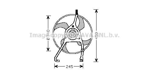 Prasco CN7538 Hub, engine cooling fan wheel CN7538: Buy near me at 2407.PL in Poland at an Affordable price!
