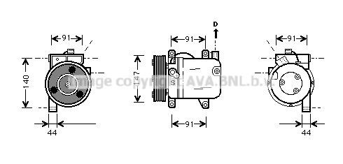 Prasco DNK002 Compressor, air conditioning DNK002: Buy near me in Poland at 2407.PL - Good price!