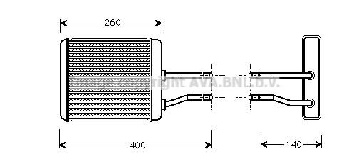 Prasco AL6073 Heat exchanger, interior heating AL6073: Buy near me at 2407.PL in Poland at an Affordable price!