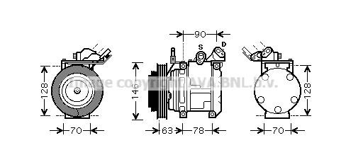 Prasco TOK442 Compressor, air conditioning TOK442: Buy near me in Poland at 2407.PL - Good price!