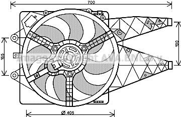 Prasco FT7568 Hub, engine cooling fan wheel FT7568: Buy near me at 2407.PL in Poland at an Affordable price!