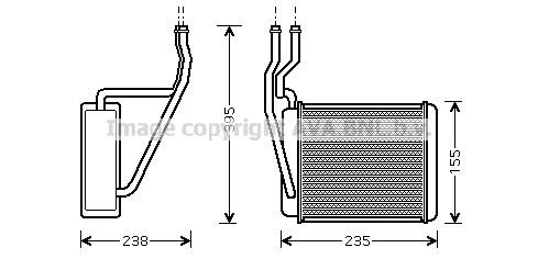 Prasco FD6329 Heat exchanger, interior heating FD6329: Buy near me in Poland at 2407.PL - Good price!