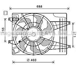 Prasco HY7540 Hub, engine cooling fan wheel HY7540: Buy near me in Poland at 2407.PL - Good price!