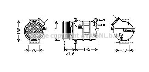 Prasco ALK112 Compressor, air conditioning ALK112: Buy near me in Poland at 2407.PL - Good price!