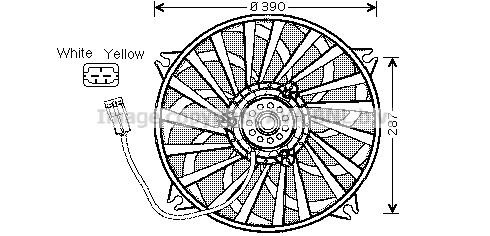 Prasco CN7526 Hub, engine cooling fan wheel CN7526: Buy near me in Poland at 2407.PL - Good price!