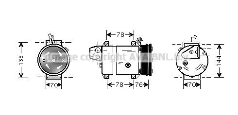 Prasco KAK108 Compressor, air conditioning KAK108: Buy near me in Poland at 2407.PL - Good price!