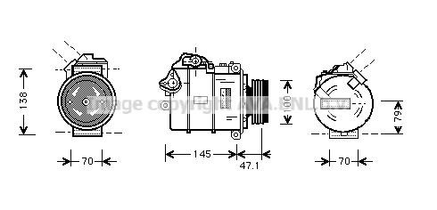 Prasco BWAK306 Compressor, air conditioning BWAK306: Buy near me in Poland at 2407.PL - Good price!