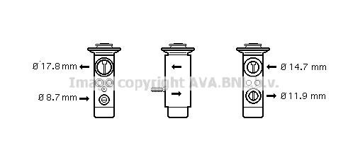 Prasco MS1093 Air conditioner expansion valve MS1093: Buy near me in Poland at 2407.PL - Good price!