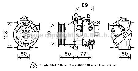 Prasco TOK626 Compressor, air conditioning TOK626: Buy near me in Poland at 2407.PL - Good price!