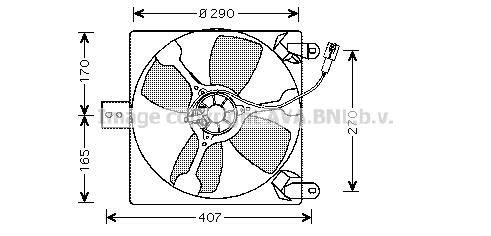 Prasco SZ7501 Hub, engine cooling fan wheel SZ7501: Buy near me in Poland at 2407.PL - Good price!