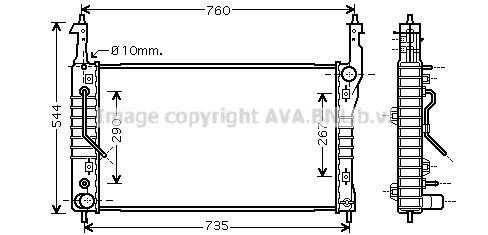 Prasco OLA2424 Radiator, engine cooling OLA2424: Buy near me in Poland at 2407.PL - Good price!