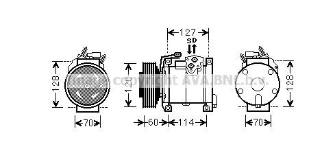 Prasco CRK112 Compressor, air conditioning CRK112: Buy near me in Poland at 2407.PL - Good price!