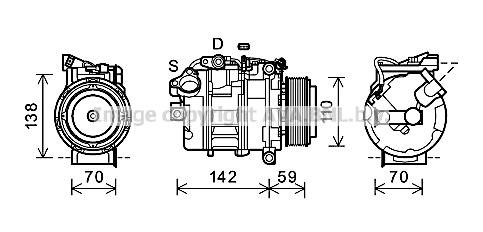 Prasco BWK418 Compressor, air conditioning BWK418: Buy near me in Poland at 2407.PL - Good price!