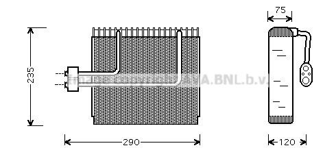 Prasco HYV002 Air conditioner evaporator HYV002: Buy near me in Poland at 2407.PL - Good price!