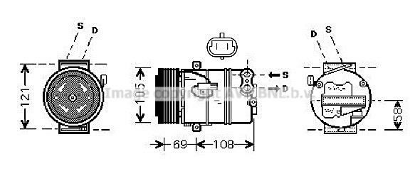 Prasco OLK445 Compressor, air conditioning OLK445: Buy near me in Poland at 2407.PL - Good price!